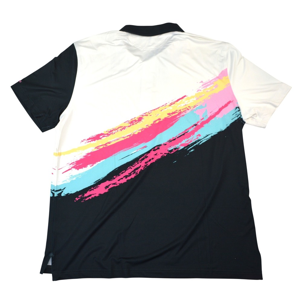 Chubbies Mens XL Performance Stretch Polo Golf Shirt Brushstroke Graphic - Picture 2 of 7